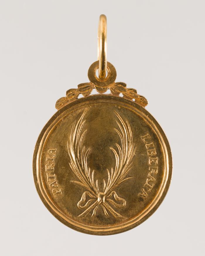 Gold Medal awarded to leaders of the Maltese for the zeal and courage shown during the defence of their country and for offering themselves to represent inhabitants of their Casali in the National Assembly