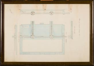 Drawing of a horizontal watertight door