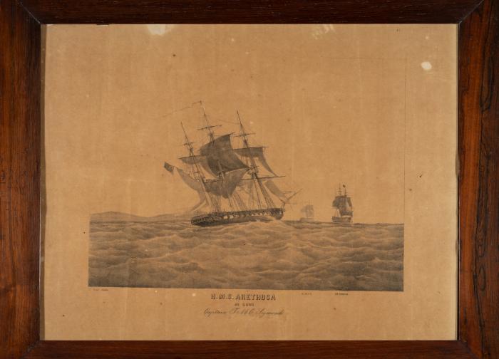 Lithograph of HMS Arethusa