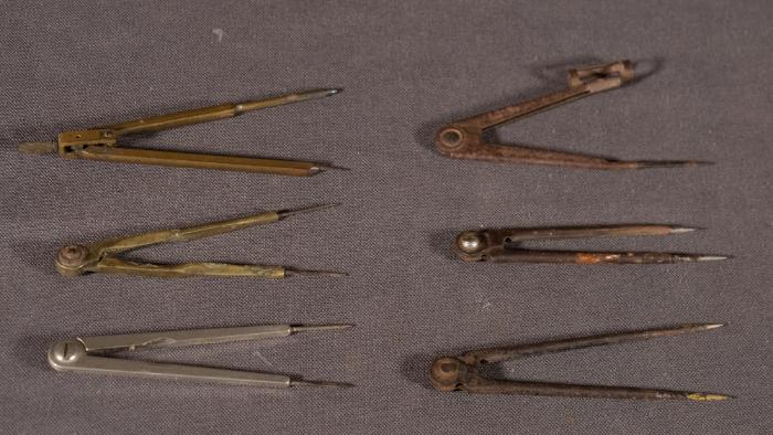 Set of six compasses