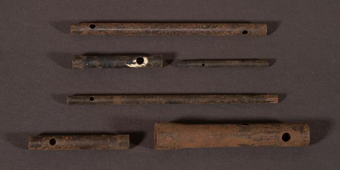 Set of six assorted box spanners